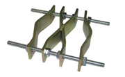 Комплект крепления к мачте, оцинк.сталь, мачта 50-110 мм, параллельно закрепляемая труба диам. 110-35 мм